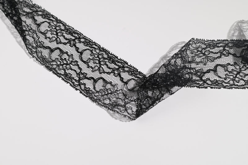Narrow Lace Trim (Black) - 60mm