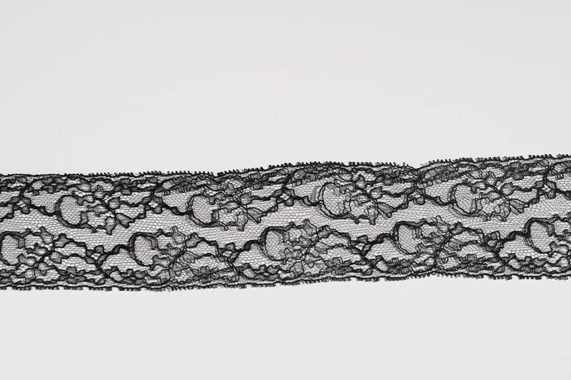 Narrow Lace Trim (Black) - 60mm