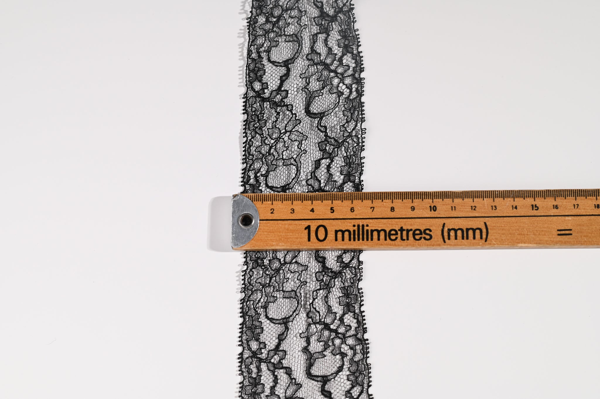 Narrow Lace Trim (Black) - 60mm