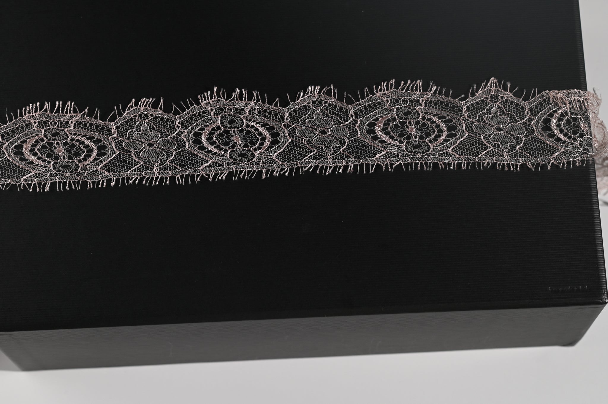 One Sided Narrow Lace Trim (Blush) - 35mm