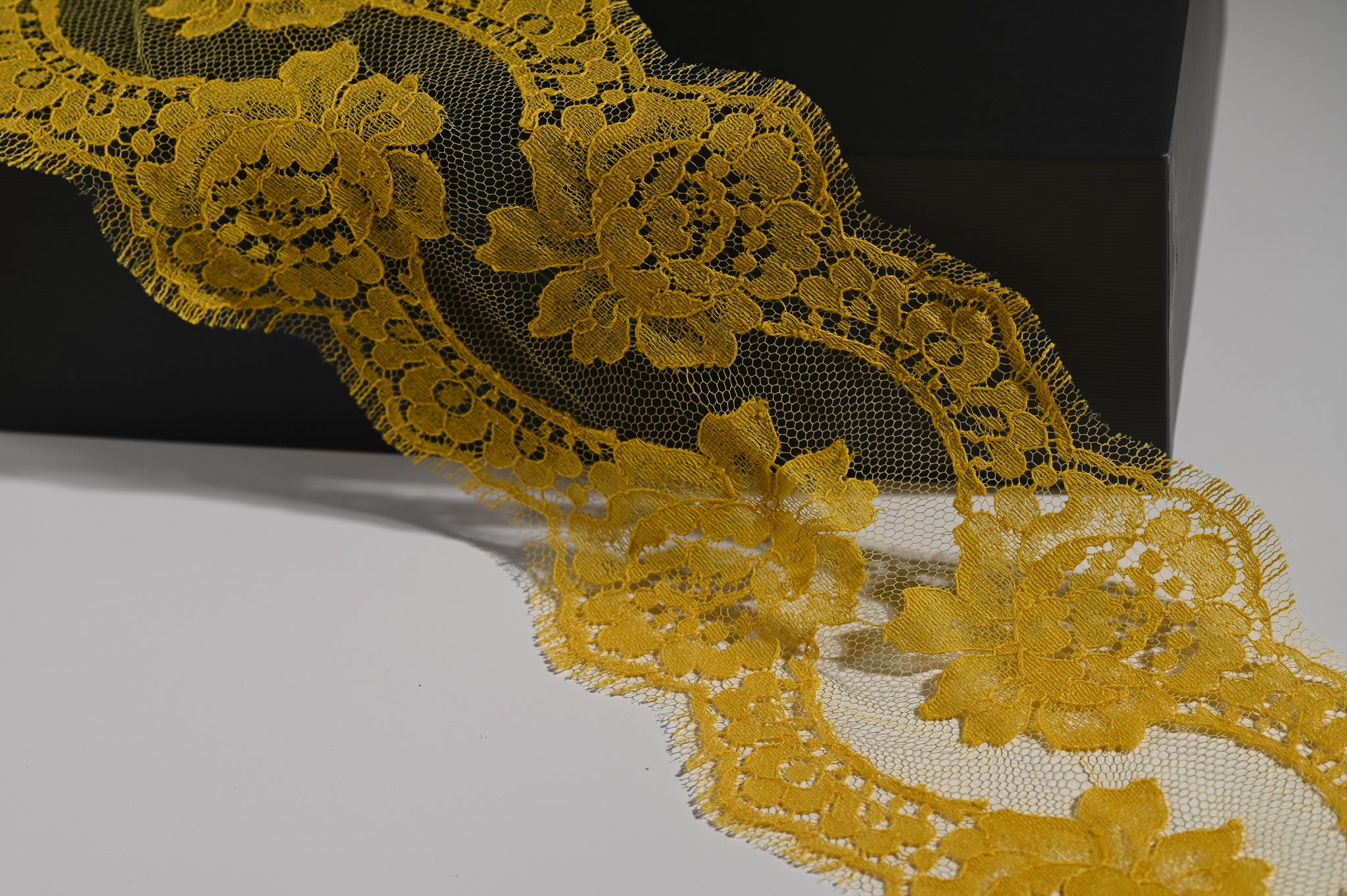 Floral Wave Lace Trim (Yellow) - 135mm