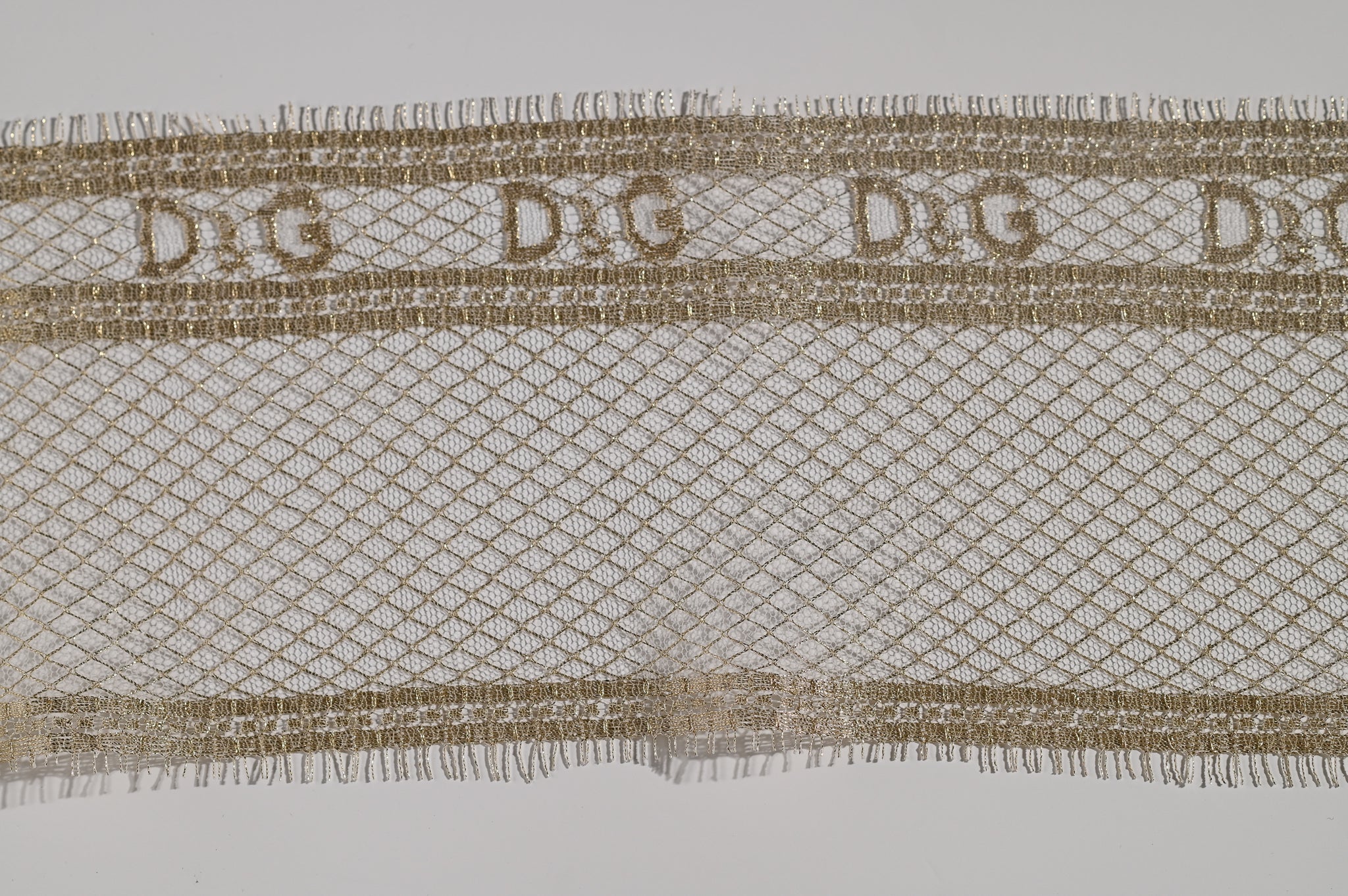 Metallic Gold Drops Lace Trim (Gold) - 125mm