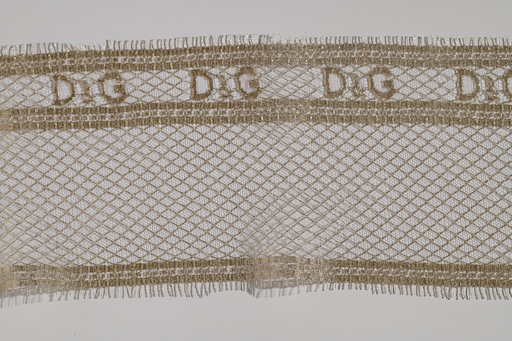 Metallic Gold Drops Lace Trim (Gold) - 125mm