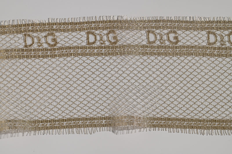 Metallic Gold Drops Lace Trim (Gold) - 125mm