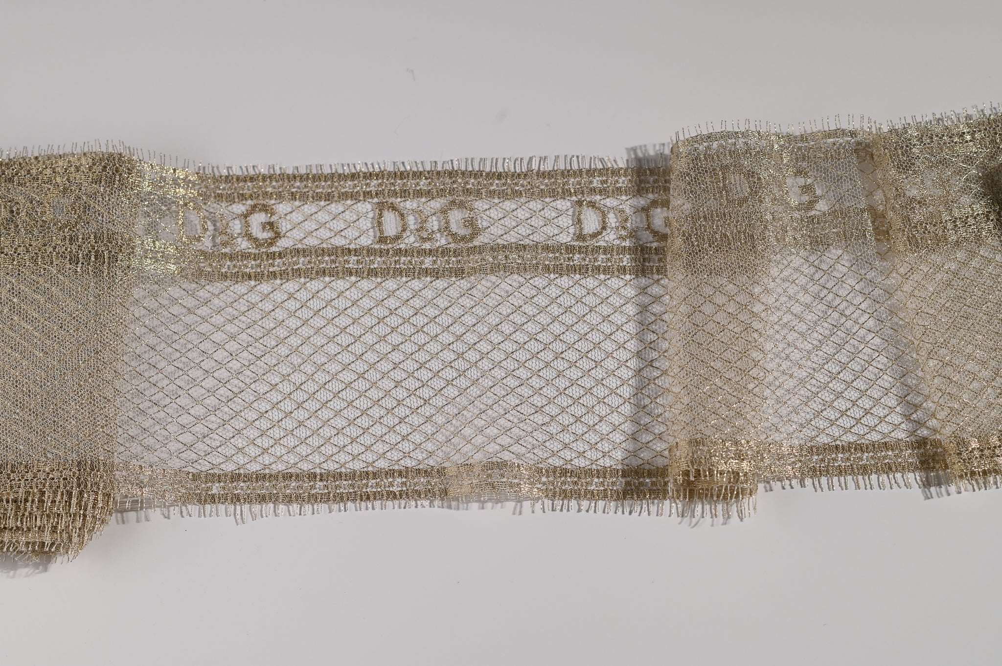 Metallic Gold Drops Lace Trim (Gold) - 125mm
