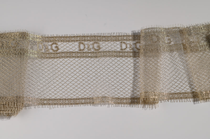 Metallic Gold Drops Lace Trim (Gold) - 125mm