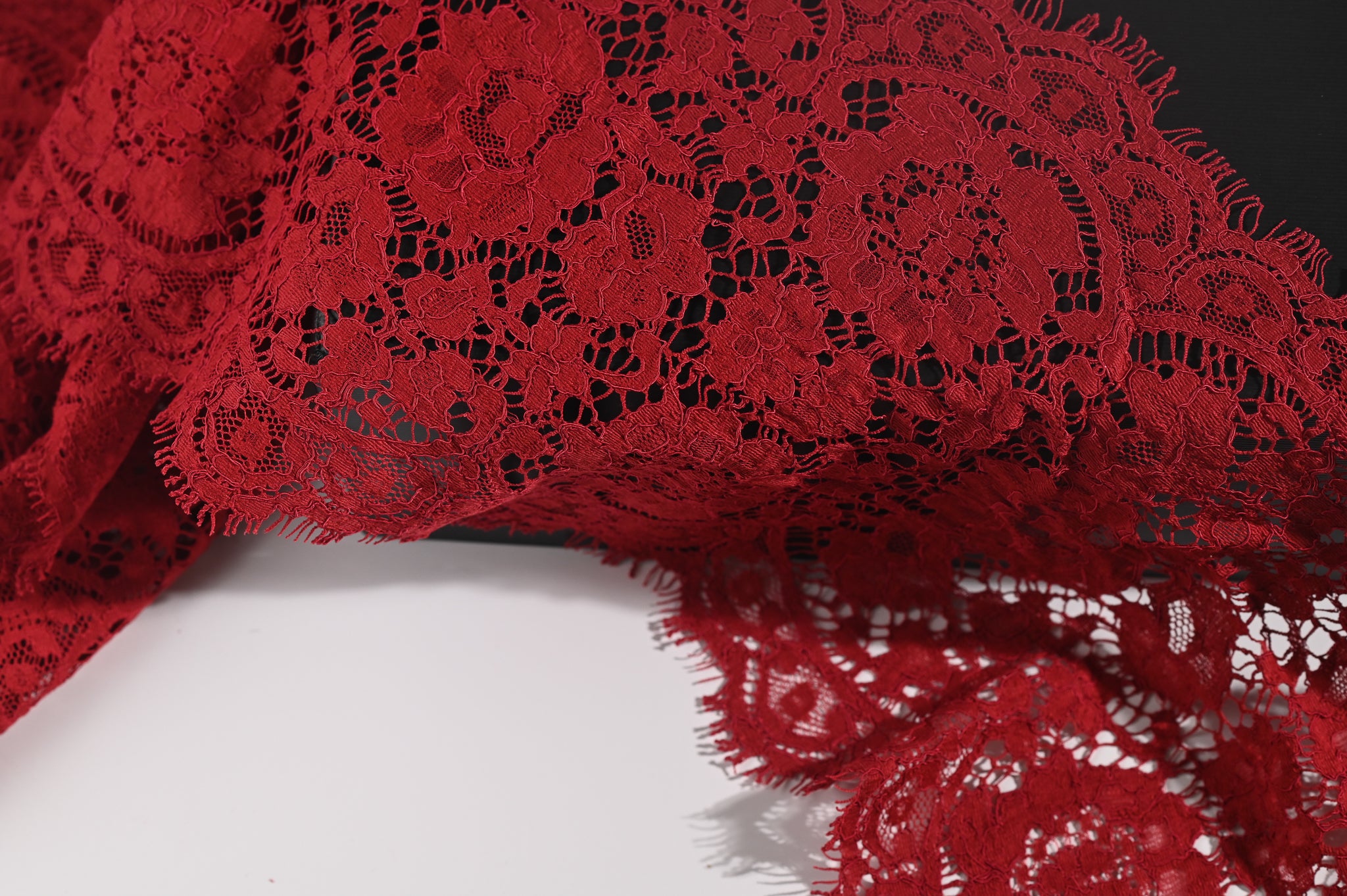 Extra Wide Lace Trim (Red)  - 240mm