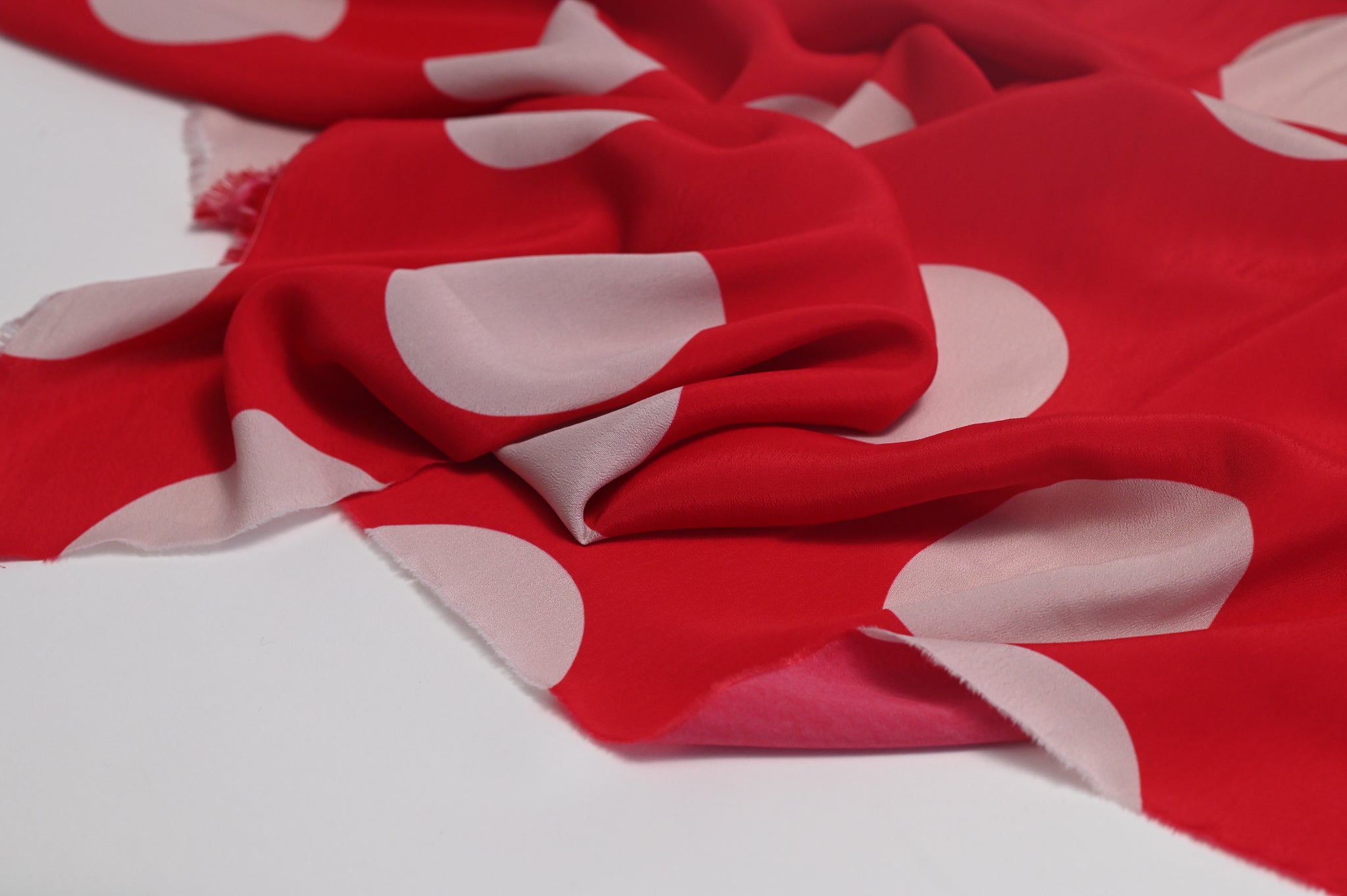 REMNANT - Polka Goodness  - Viscose Crepe (2.20mts at £36)