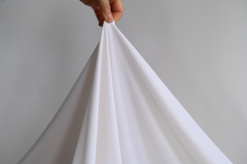 Ribbity Rib (Off White) - Polyamide Jersey