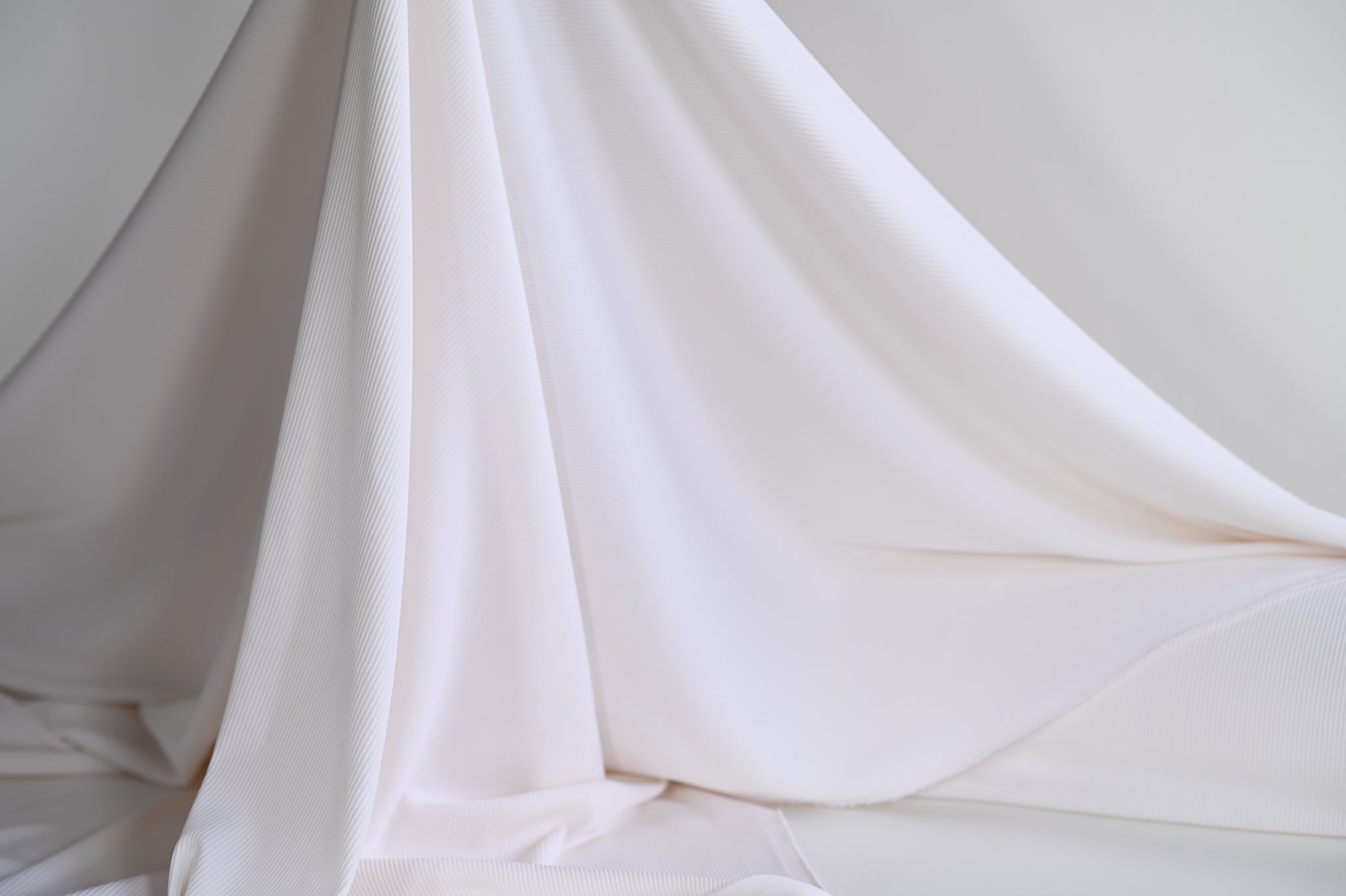 Ribbity Rib (Off White) - Polyamide Jersey