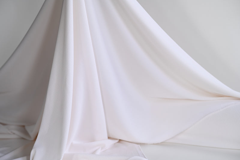 Ribbity Rib (Off White) - Polyamide Jersey