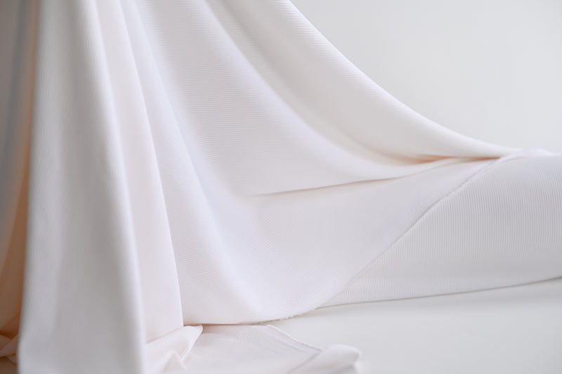 Ribbity Rib (Off White) - Polyamide Jersey
