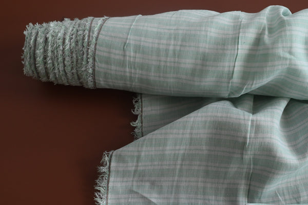 What A Stripy Load of Beauty ( Pale Aqua and White) - Linen