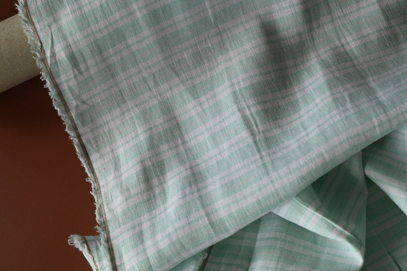 What A Stripy Load of Beauty ( Pale Aqua and White) - Linen