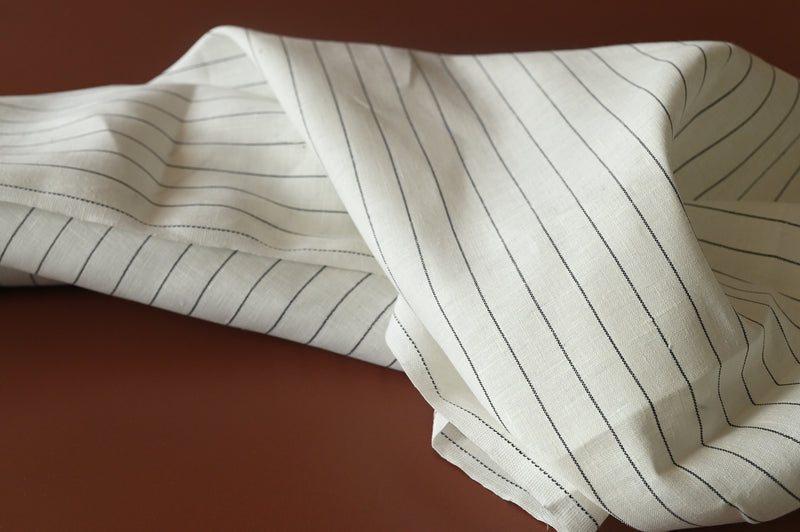 What A Stripy Load of Beauty (White and Black) - Linen