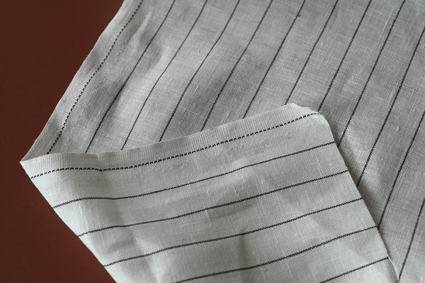 What A Stripy Load of Beauty (White and Black) - Linen