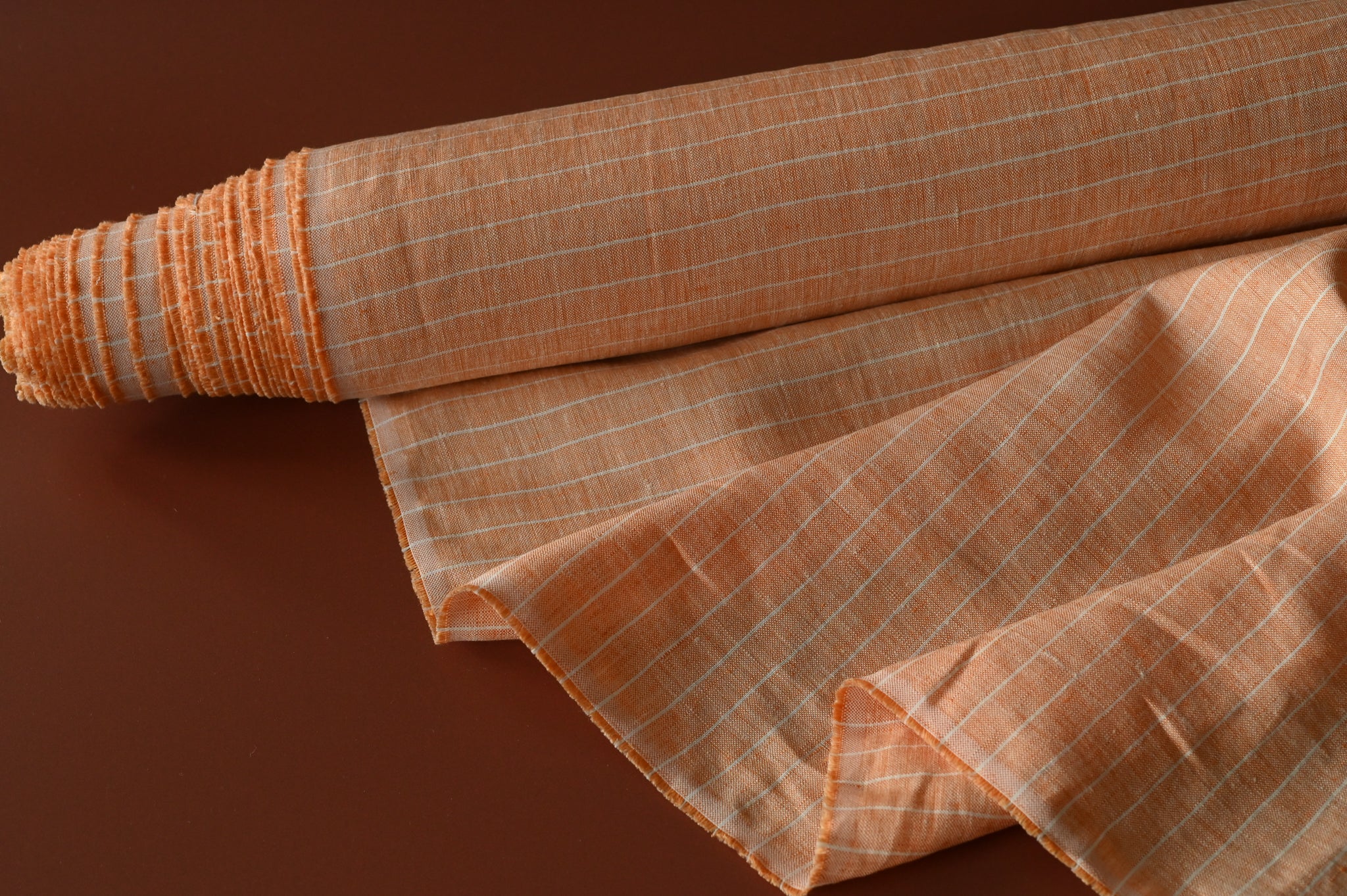 What A Stripy Load of Beauty ( Orange and White) - Linen