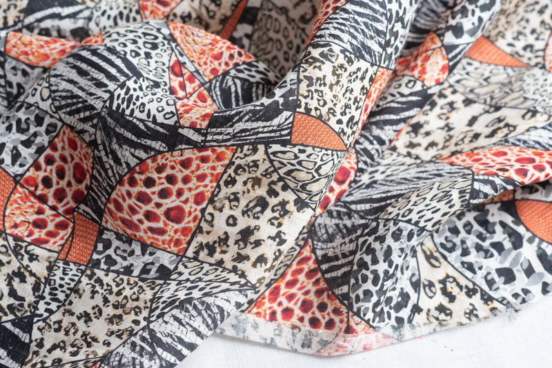 2.50metres Remnant - Wavy, But Not Quite - Linen
