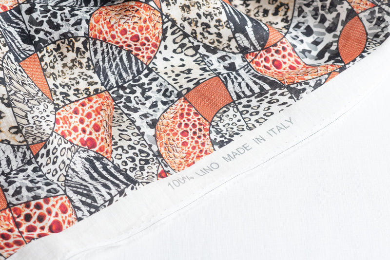 2.50metres Remnant - Wavy, But Not Quite - Linen