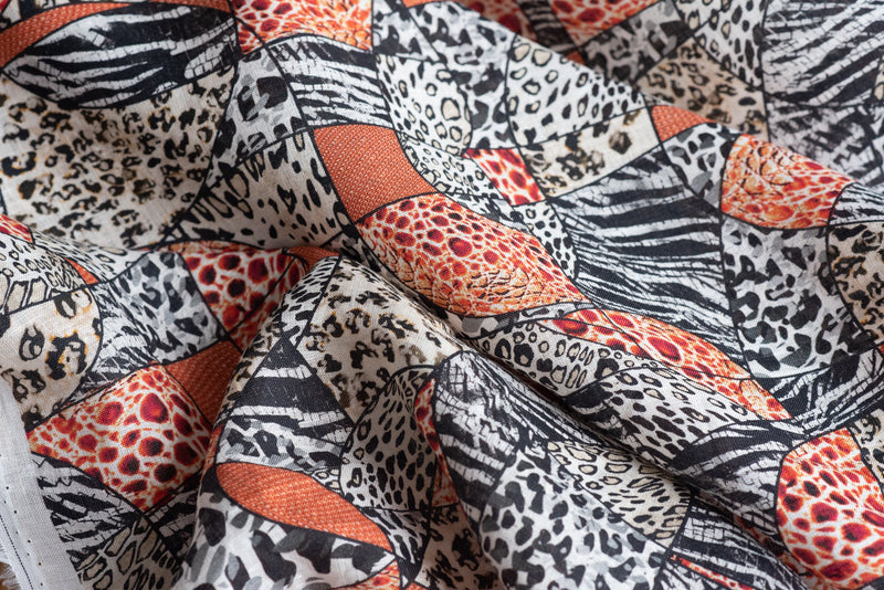 2.50metres Remnant - Wavy, But Not Quite - Linen