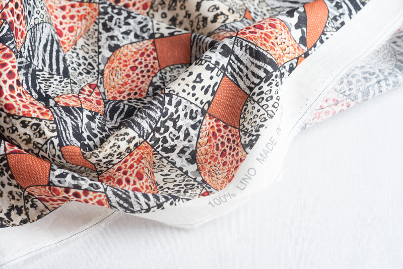 2.50metres Remnant - Wavy, But Not Quite - Linen