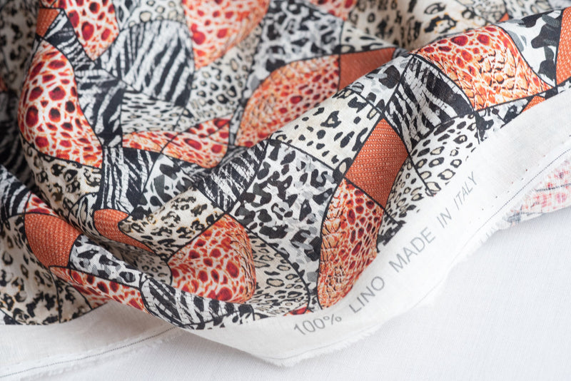 2.50metres Remnant - Wavy, But Not Quite - Linen
