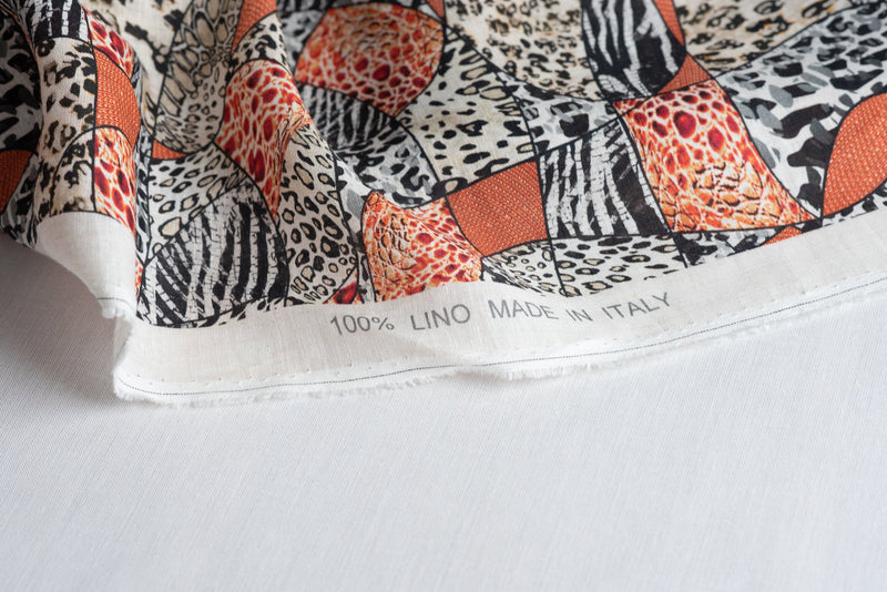2.50metres Remnant - Wavy, But Not Quite - Linen