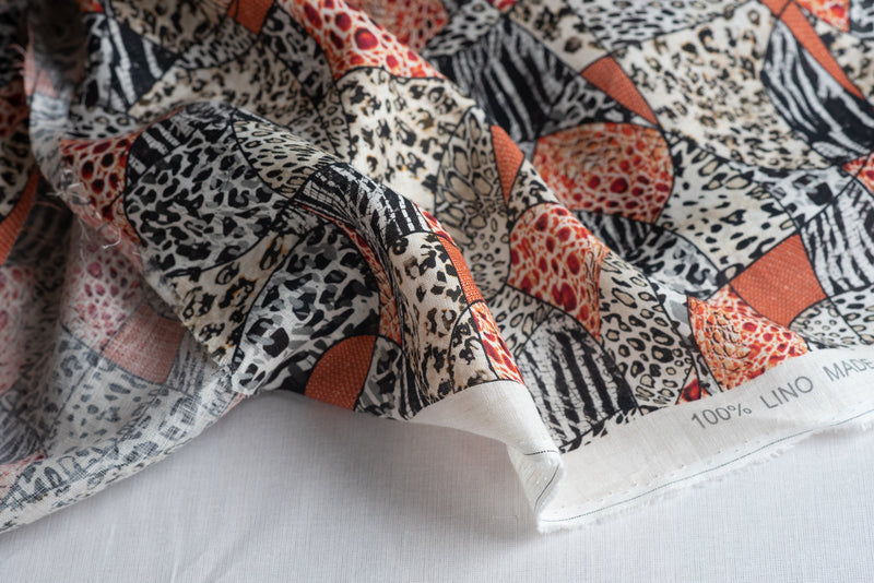 2.50metres Remnant - Wavy, But Not Quite - Linen