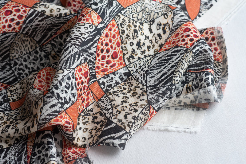 2.50metres Remnant - Wavy, But Not Quite - Linen