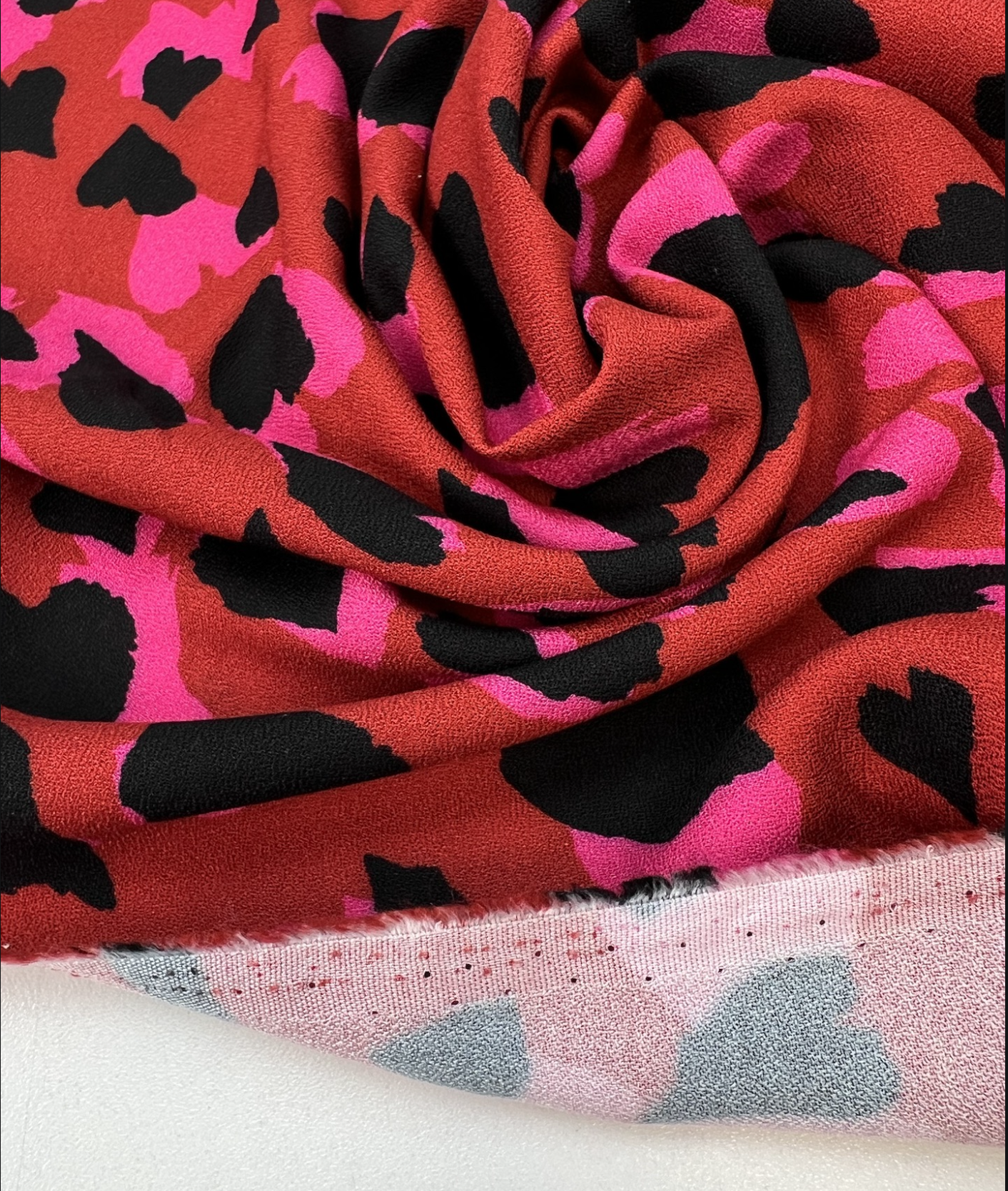PREMNANT - Love Hearts Made A Stand - Viscose Crepe (3.4 mts at £45)