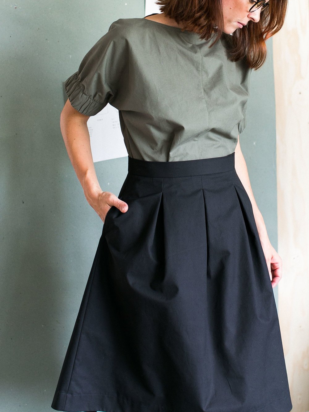 THREE PLEAT SKIRT XL - Assembly Line Patterns