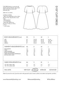 CUFF DRESS PATTERN - Assembly Line Patterns