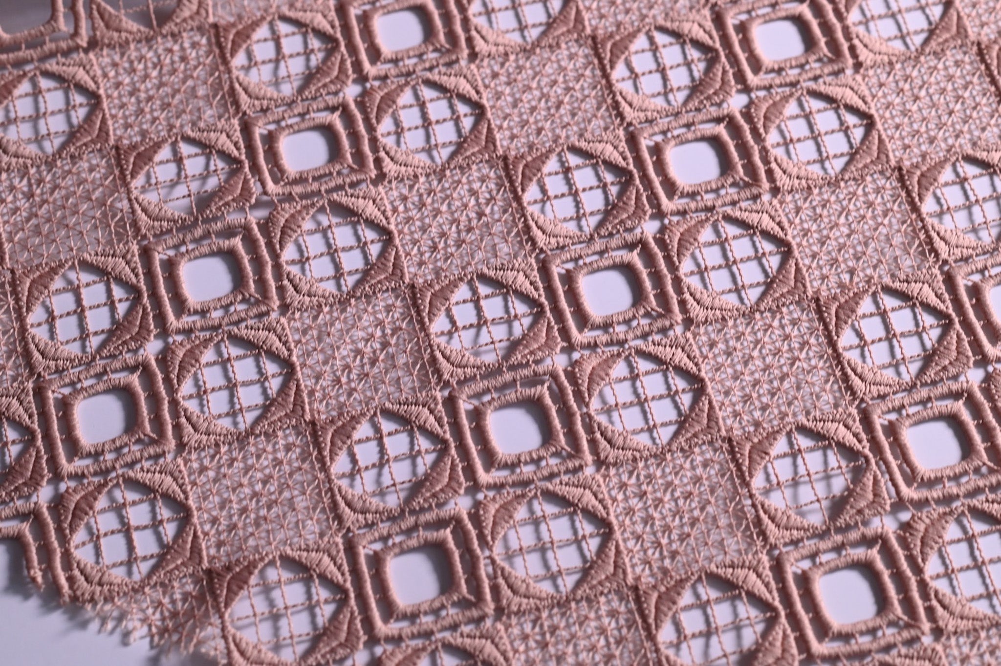 A Game Of Shapes (Tan)- Polyester Lace