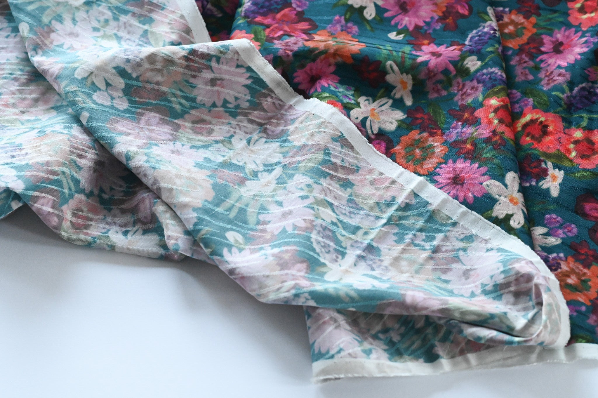 REMNANT - Sleeping Among Beautiful Flowers - Viscose Jacquard (2mts at £30)