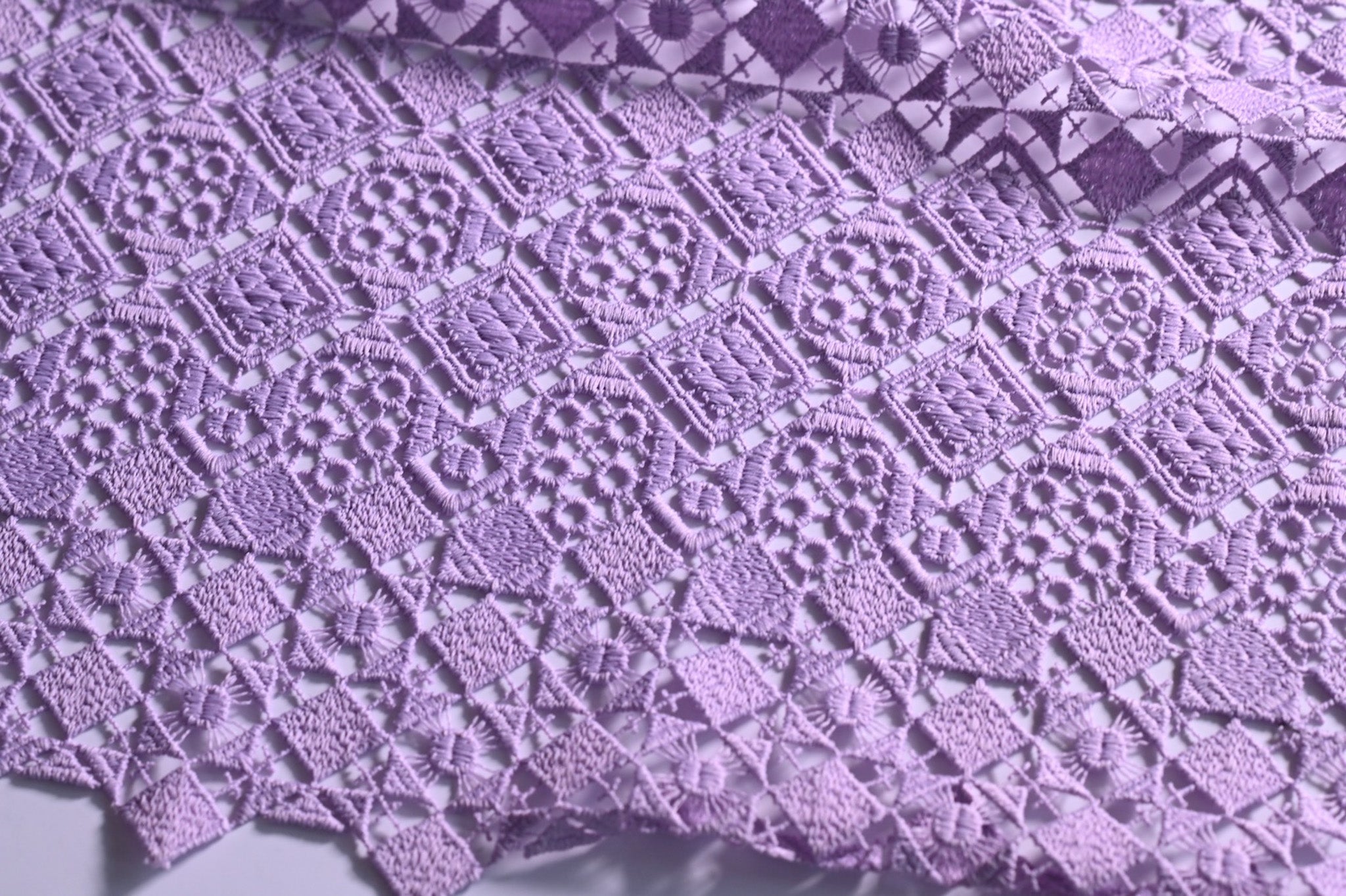 A Game Of Shapes (Lilac)- Polyester Lace