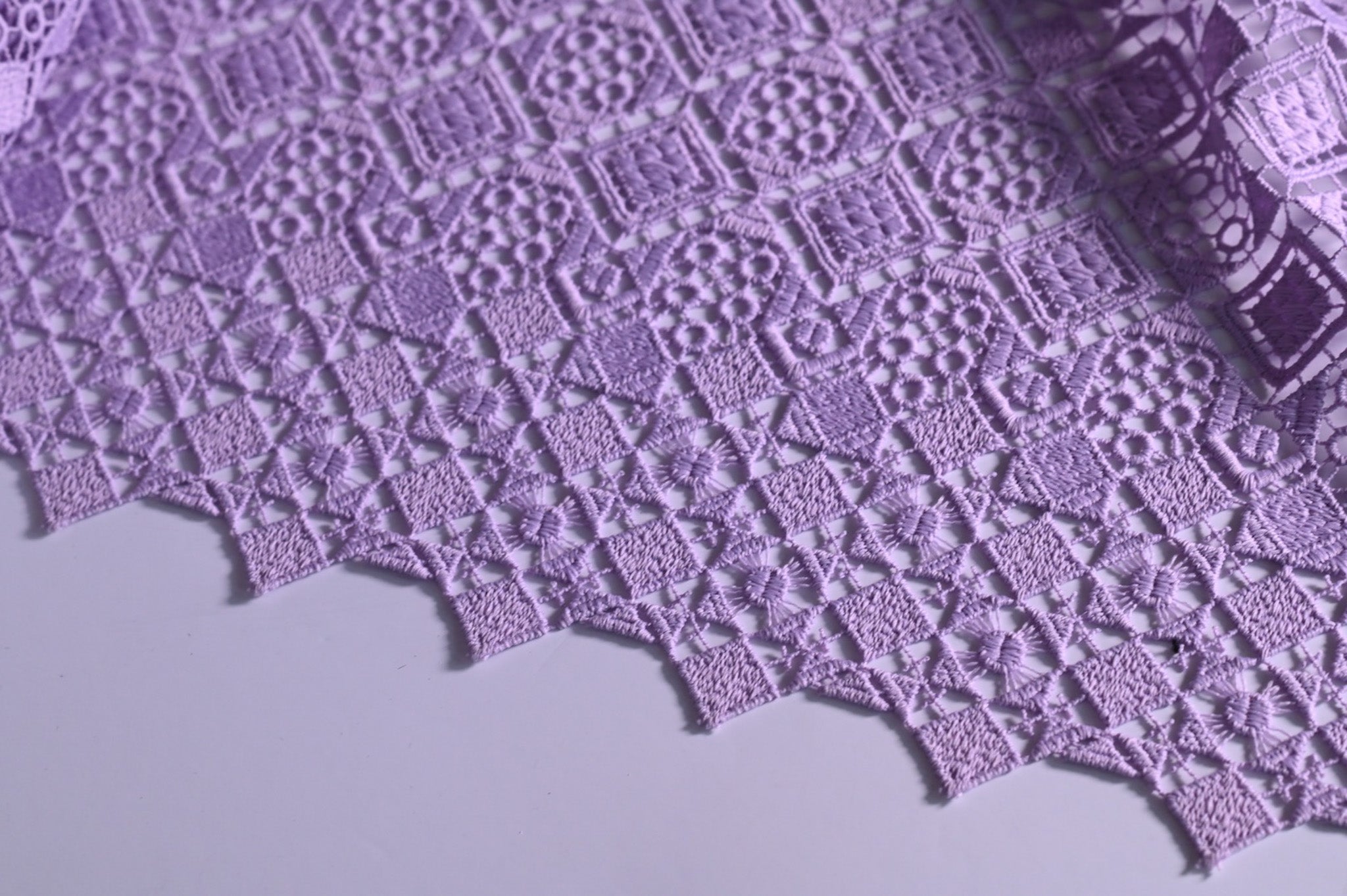 A Game Of Shapes (Lilac)- Polyester Lace