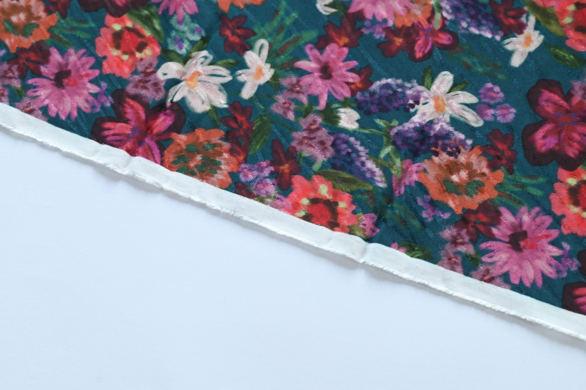 REMNANT - Sleeping Among Beautiful Flowers - Viscose Jacquard (2mts at £30)