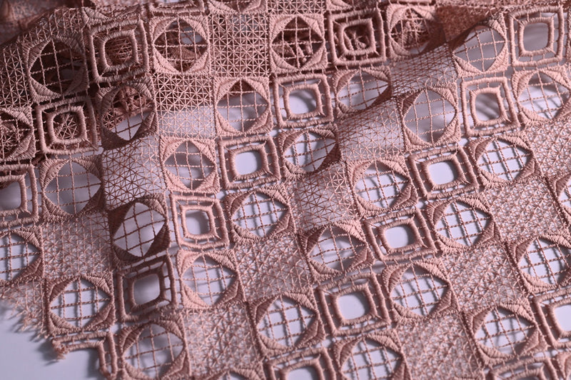 A Game Of Shapes (Tan)- Polyester Lace