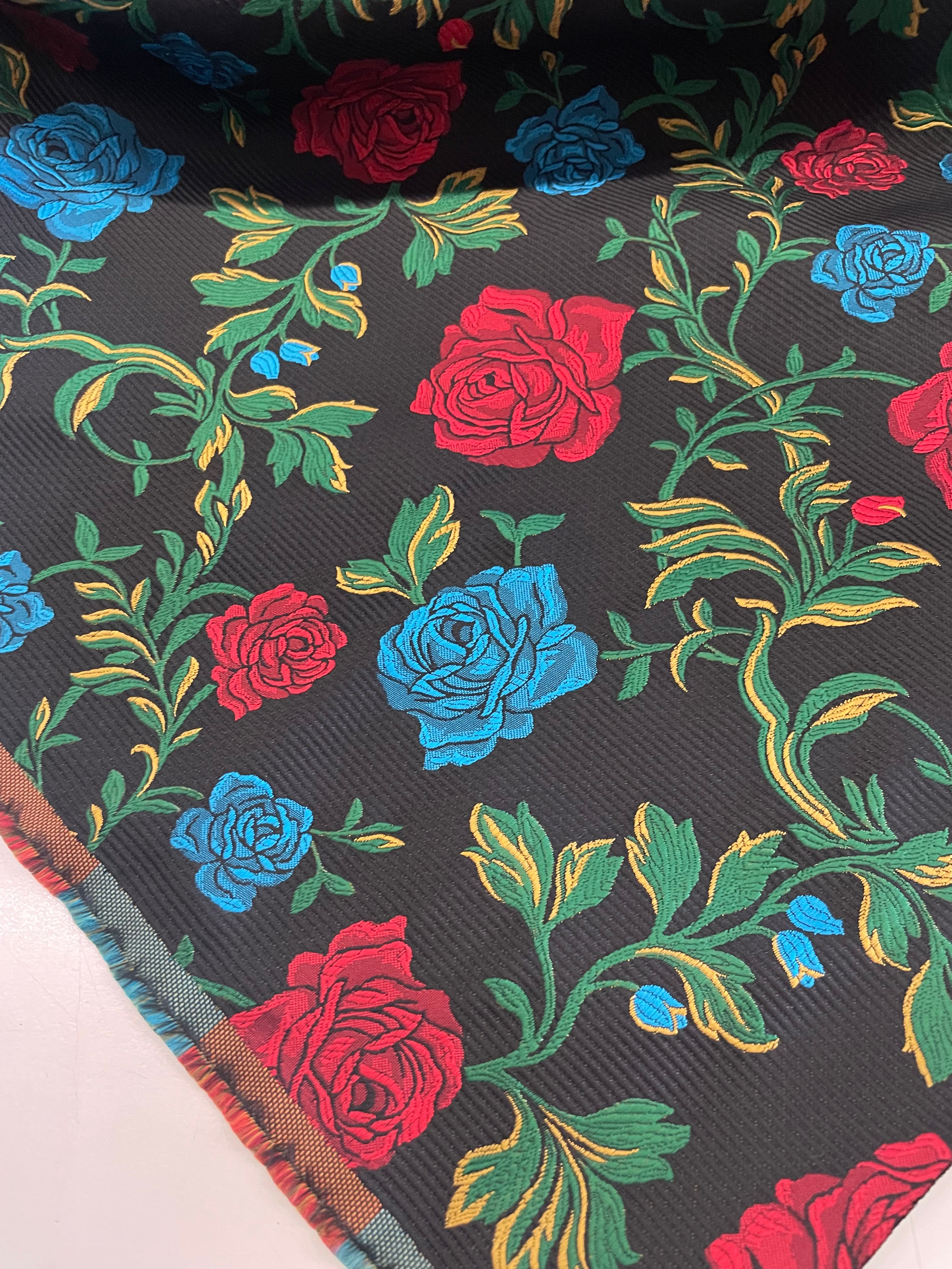 Remnant - Roses Are Red or Blue…. - Cotton Polyester (1.45mt at £50)