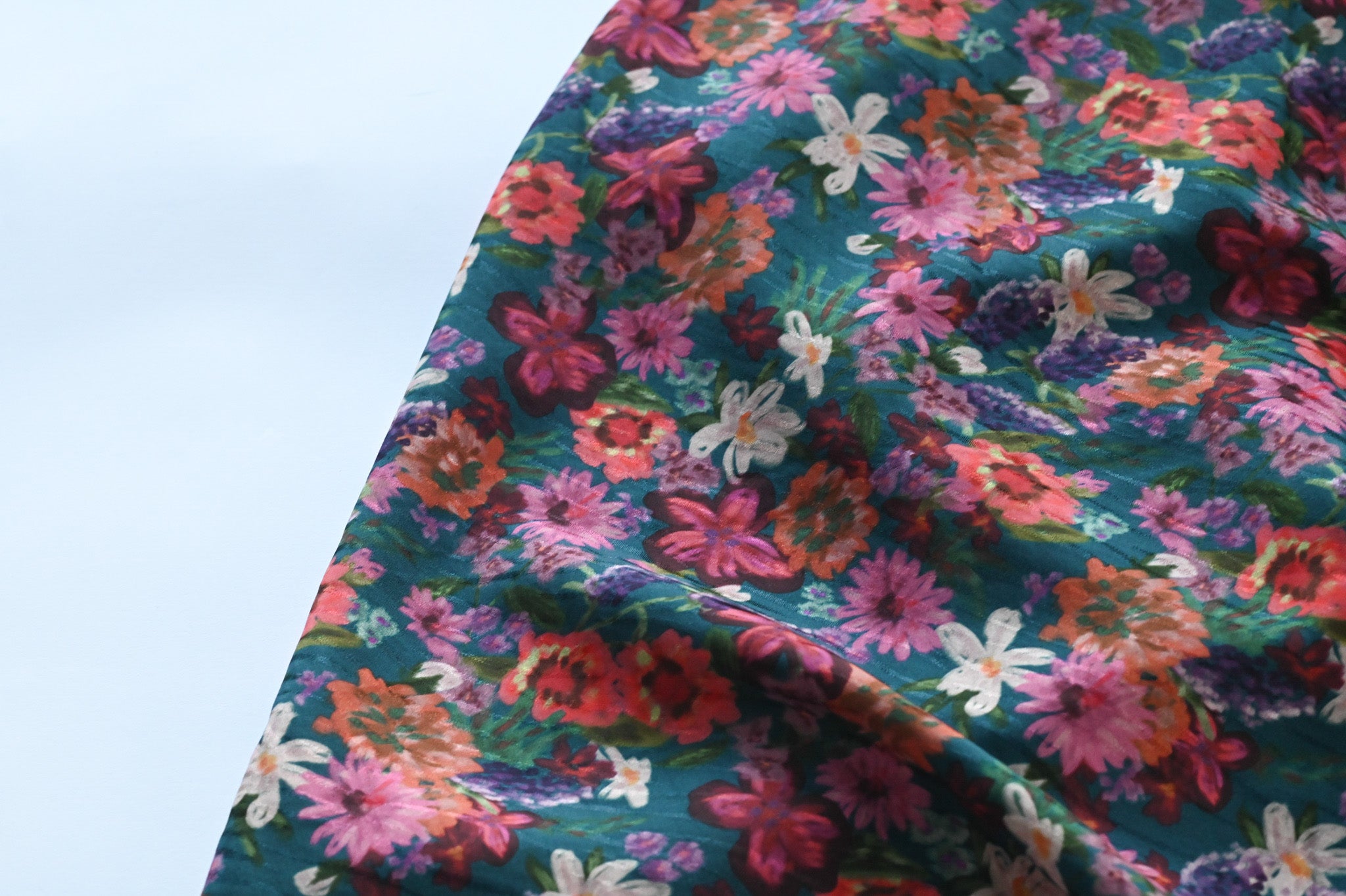 REMNANT - Sleeping Among Beautiful Flowers - Viscose Jacquard (2mts at £30)
