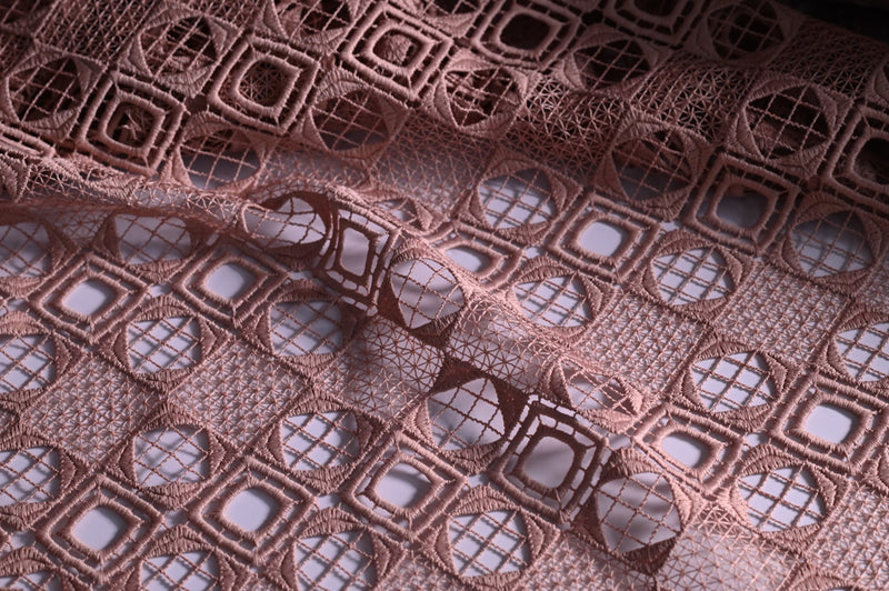 A Game Of Shapes (Tan)- Polyester Lace