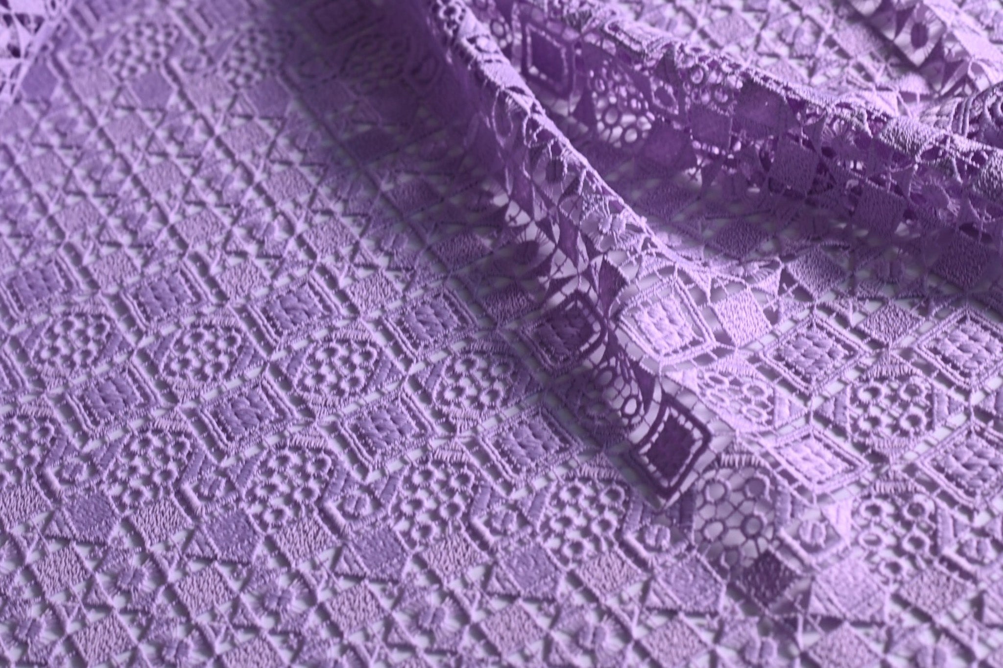 A Game Of Shapes (Lilac)- Polyester Lace