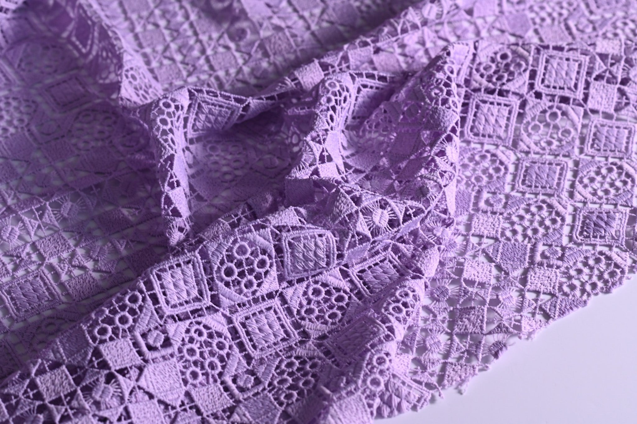 A Game Of Shapes (Lilac)- Polyester Lace